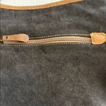 MYRA BAG BRAND..PIVOT PRINT SHOULDER BAG ADJUSTABLE STRAP TAN SUEDE DARK CANVAS Photo 4