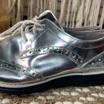 Cole Haan  Limited Edition Lunargrand Wingtip Metallic Silver Oxford Shoes Photo 4