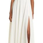 Lulus  Absolutely Breathtaking Halter Gown Women's XS Off White Maxi Sleeveless Photo 0