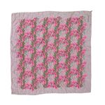 Vivienne Westwood  Silk Floral Stripe Scarf Pink Boho Spring Lightweight 33x33 Photo 0