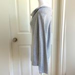 James Perse  Sweatshirt in Gray & White Striped, Cowl Neck Sweatshirt Size 4; XL Photo 2