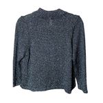 Boden womens black open knit metallic sparkly cardigan with one button closure s Black Size 18 Photo 1