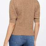 VERO MODA NWT hailey cable short sleeve sweater in brown Photo 3