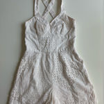 Trina Turk  Light Pink Eyelet Embroidered Romper Size 2‎ Resort Wear Photo 0