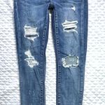 BLANK NYC  The Reade Ripped Skinny Jeans size 28 Mid Rise Distressed Blue Womens Photo 0