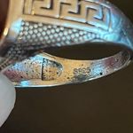 Natural black obsidian S925 silver ring size 8.75 Photo 7