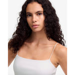 Madewell  Squareneck Tank Top Spaghetti Straps Slim Stretch White XL NWT Photo 3