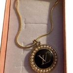 Luxury Zipper Pull Charm w/ Pearl Inlay and 18” Necklace Photo 0