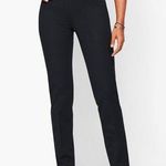Talbots Size 12 Refined Bi-Stretch Tailored Straight Leg Pants Black Sliming Photo 0