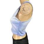 ZARA Womens Crop Top Tank Top Tie Dyed Sleeveless Halter Top Blue Yellow Medium Photo 5