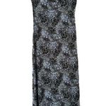 Vintage Dress Size Large La Belle Short Sleeve Green Floral Slim Fit Photo 0