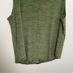 Ava James  Sleeveless Split Neck Blouse Green Marled Photo 8