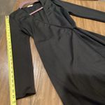 Emerson Fry Ballet wrap midi knee length long sleeve fall Dress Black Ponte M Size M Photo 6