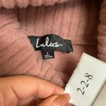 Lulus  Sweater Dress Womens Large Mauve Pink Autumn Daze Knit Cowl Neck Photo 7