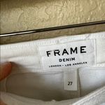 frame denim FRAME white side button mini stretch skirt Photo 3