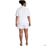 Lands' End  Women’s Terry Swim Button Down Coverup Set White Size L NWOT Photo 3