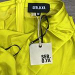 SE.ROYA x Retrofette Satin Strapless Maxi Dress Asymmetric Hem Slit Medium Sexy Gold Photo 1