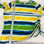 Ruby Rd  Stripe Geometric long Sleeve Adjustable Ruching Side seam multicolor 1X Photo 9