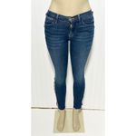 frame denim Frame Le High Skinny Multi Tape Stripe Skinny Jeans Raw Hem Dark Wash Size 24 Photo 11