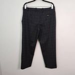 Calvin Klein  Gray Plaid Cropped Pants Size 10 Modern Fit Plaid Trousers Photo 3