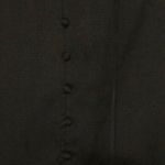 Ryegrass Size S Button Front Flutter Cap Sleeve Dress Blouse in Black Photo 2