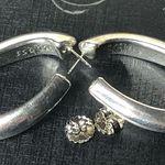 SIMON SEBBAG SSD Sterling Silver Oval Open Hoop Earrings Photo 7