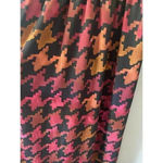 Lavender Brown Orange Pink Burgundy Fall Houndstooth Maxi Dress Size S Small Photo 2