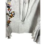 ZARA embroidered flare sleeve top women’s size small Photo 8