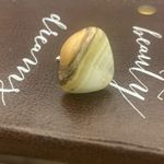 Handcrafted Tumbled Striped Oregon Coast Agate Stainless Steel Open Back Ring Photo 6