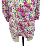 Yumi Kim Lilly Ribbon Top in Pink Floral Print Blouse Size XS Photo 2