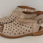 Musse & Cloud Anthro  Leather Studded Peep Toe Booties Size 38 Photo 2