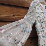 Mac Duggal  35111 Womens Ivory Embroidered Blouson Sleeve Boho Gown Dress Photo 9