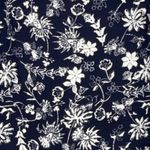 ASTR Anthropologie Shirt Womens Medium Navy Blue White Floral Flower Bloomcore Photo 5