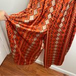 Cato  Jumpsuit Wide Leg Satin Orange Patterned Boho Size 22/24 Photo 1