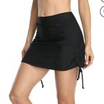 Charmo Women Swim Skirt Drawstring Skirted Tummy Control High Waist Swimsuit Bottoms Photo 3