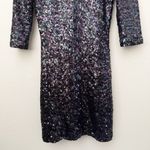 BB Dakota | Neva Black Purple Multi Sequin Mini Dress 3/4 Sleeve | Size Small Photo 3