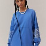 BDG NWOT  X Urban Outfitters Cape May Embellished Long Sleeve Tee Blue Photo 0