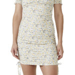 Bardot Ruched Floral Minidress Photo 0