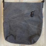 COOFIT Unisex Women's or Men's Crossbody Grey Shoulder Leather Canvas Bag 14" Gray Photo 5