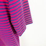 Quacker Factory Striped 3/4 Sleeves Sequin Lobster Shoulder Accents Top Medium Photo 9