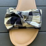 Loft  Plaid Bow Slip On Sandals Size 8M Photo 2