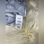 Gaze blue/pink print sheer longsleeved bodysuit sz large Blue Photo 3