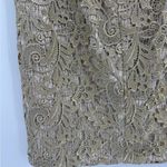 Randi Rahm lined cocktail Elegant Formal Gold Lace Pencil Skirt Sz 6 Photo 9