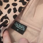 Von Dutch  oversized dirty pink cheetah hoodie size medium Photo 4