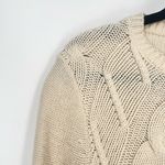 Madewell  Womens Beige‎ Merino Wool Long Sleeve Cable-knit Sweater Small Photo 1