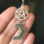 Wicked Sun/Moon Earrings Silver Photo 1