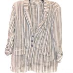 Cato Linen Blend Striped Blazer blue white Medium Photo 0