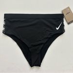 Nike  Black High-Rise Bikini Bottom Size M Women Photo 0