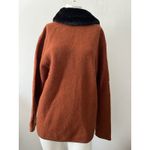 Vtg 80s Skyr wool rust Shacket L black Fur Collar old money quiet luxury grandma Orange Size L Photo 3