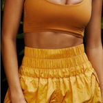 Free People  Movement The Way Home Shorts Size Large High Waisted Active Gold Photo 0